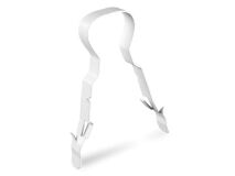 (100) 6-8mm METAL White PUSH Clips