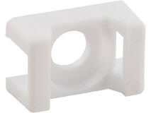 (100) Screw in Cable Tie Mounts WHITE