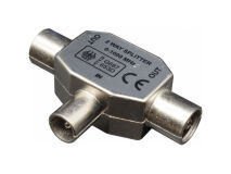 BLAKE 2 Way Metal Coax T Splitter