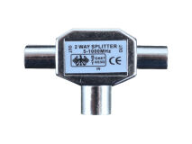 BLAKE 2 Way Metal Coax T Splitter