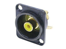 (1) NEUTRIK Phono (RCA) D Flange YELLOW