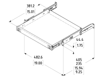PENN-ELCOM 1U Rack Mount Drawer