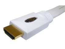 15m SAC HDMI 2.0 3D/2160P Lead WHITE FLAT
