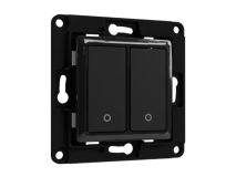 SHELLY 2-button Black Wall Switch for