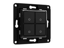 SHELLY 4-button Black Wall Switch for