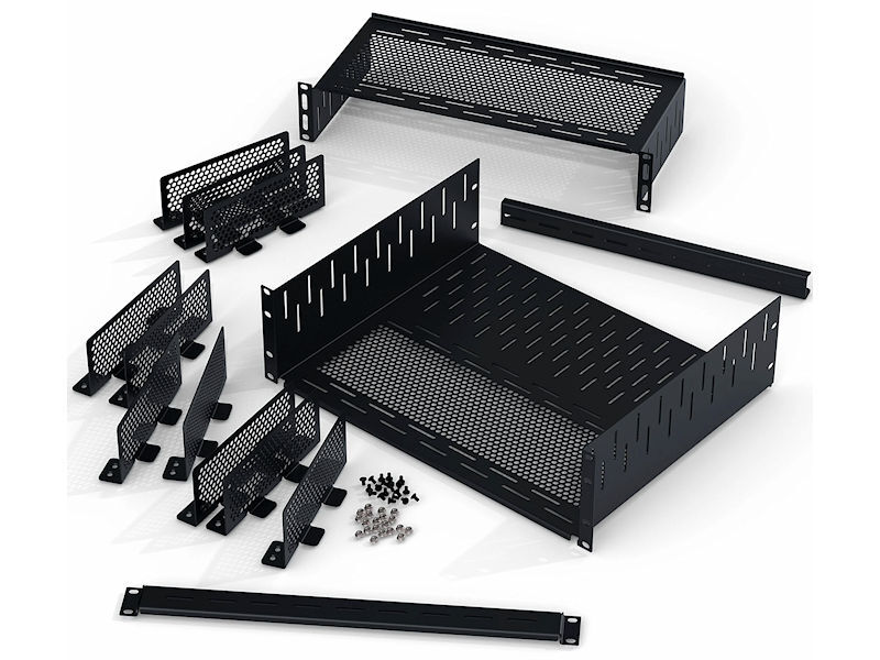 PENN-ELCOM 3U Rack Shelf Kit (BLACK)