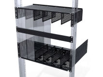 PENN-ELCOM 3U Rack Shelf Kit (BLACK)