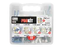 (72) COBRA ProKit Wall Fixings