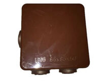 IP55 80x80x50mm Connection Box BROWN