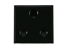 CLICK 15A Round Pin Power Socket BLACK