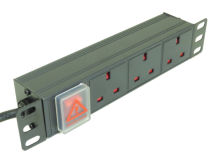 ALL-RACK 10" SOHO 3 Way Horizontal PDU