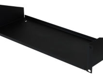 PENN-ELCOM 2U 180mm Plain Rack Shelf Black