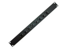 PENN-ELCOM 1U 8 Way Punched Panel