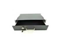 ALL-RACK 2U Lockable Drawer Black