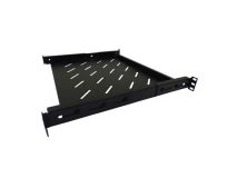 ALL-RACK Rack 1U Shelf Black ADJUSTABLE