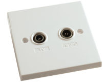 ANTIFERENCE Diplex Screened Outlet Plate