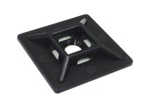 (100) 19mm x 19mm Cable Tie Mounts BLACK