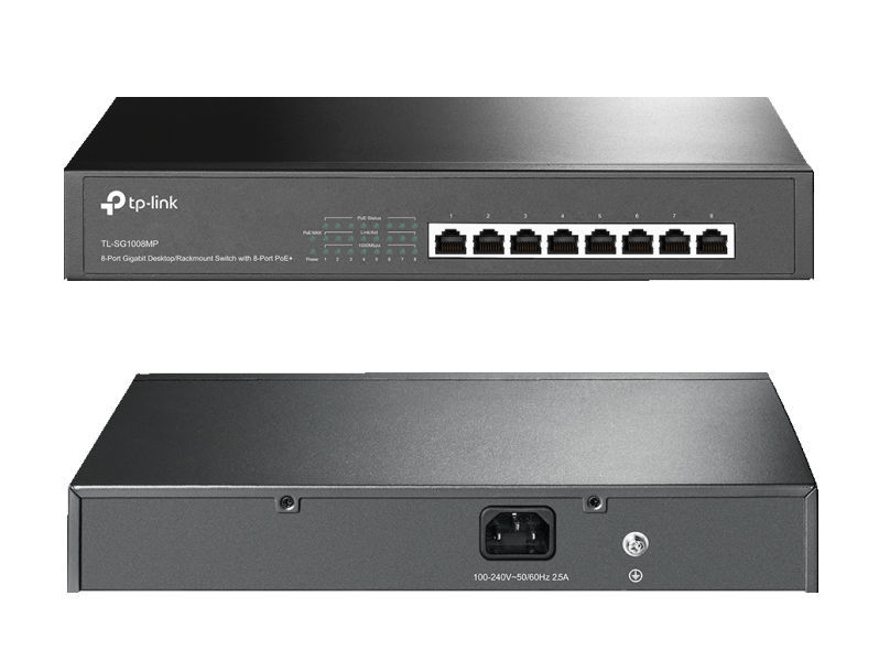 TP-LINK 8 Port Gigabit Ethernet Switch POE from Alltrade (TL-SG1008MP)