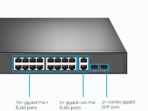TP-LINK 18 Port Gigabit Rackmount 16 PoE+