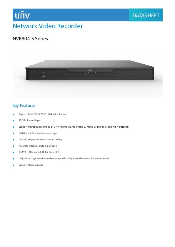 UNV 32 Channel 4 HDD NVR from Alltrade