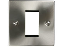 CLICK DECO Outlet Satin Chrome 1 Module