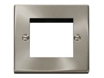 CLICK DECO Outlet Satin Chrome 2 Module