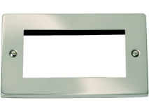 CLICK DECO Outlet Satin Chrome 4 Module